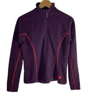 Mountain Hardwear purple fleece quarter‎ zip small